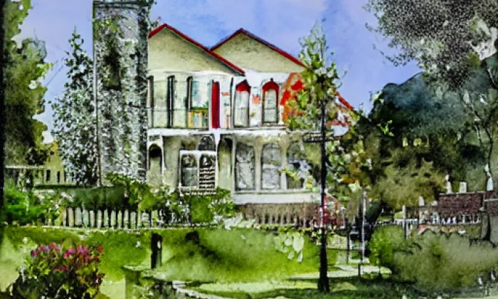 Zámek Josefův Důl – akvarel