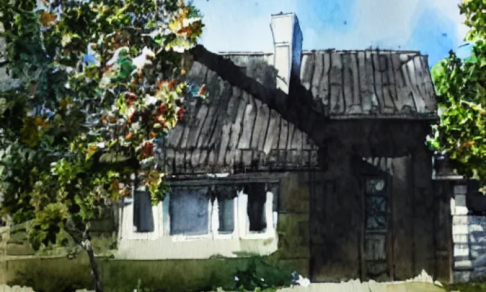 zámek Kladská – akvarel