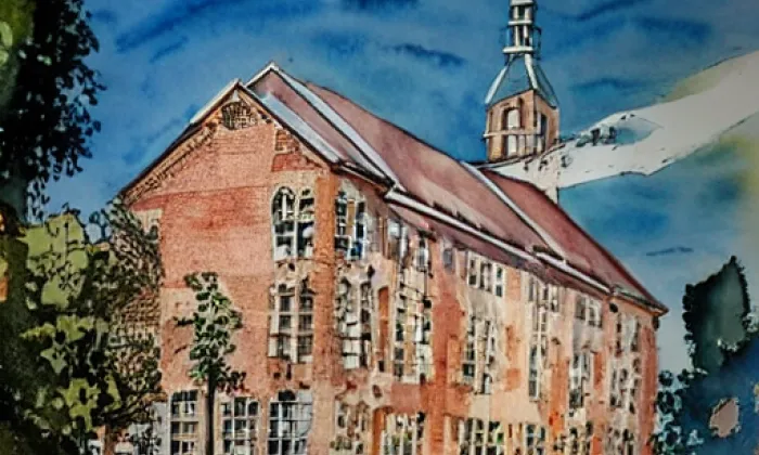 Zámek Kounice – akvarel