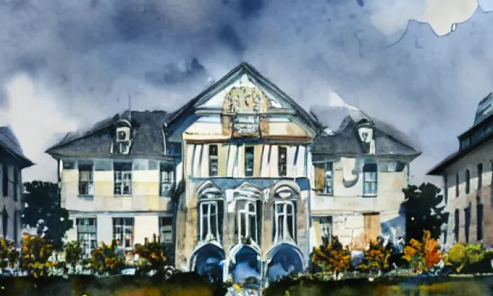 zámek Kyjovice – akvarel