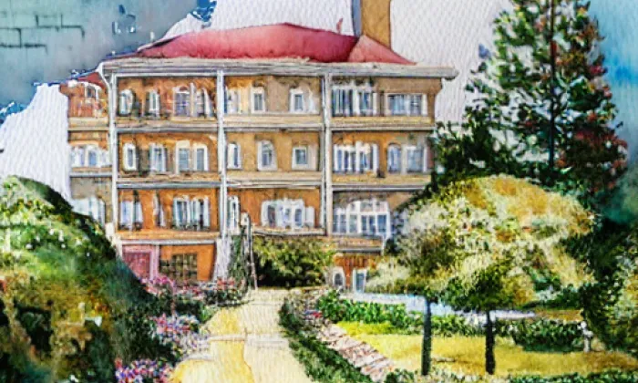zámek Libochovice – akvarel