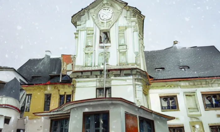 Zámek Luhačovice – winter