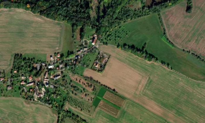 zámek Maníkovice – letecký pohled
