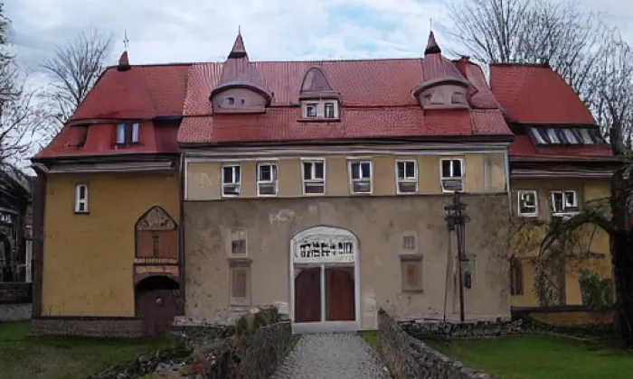 Zámek Miroslavské Knínice – akvarel
