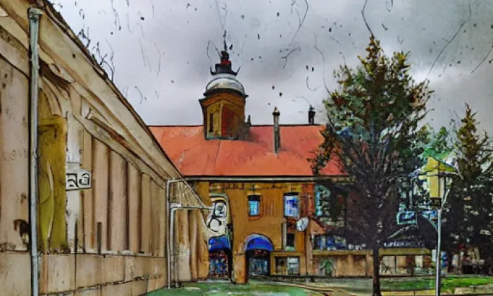 zámek Moravská Třebová – akvarel