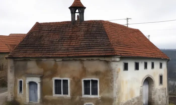 zámek Mostky – akvarel