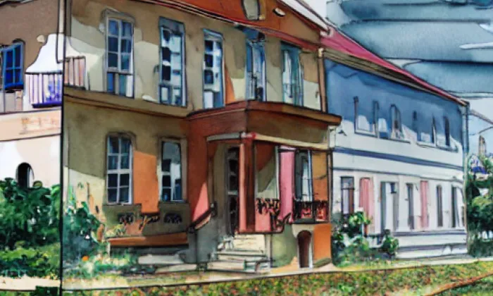 Zámek Pohořelice – akvarel