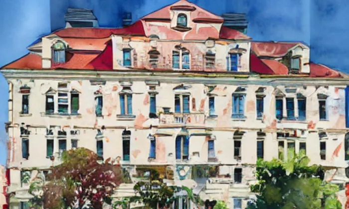 zámek Rychnov nad Kněžnou – akvarel