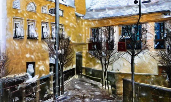 zámek Slezské Rudoltice – winter