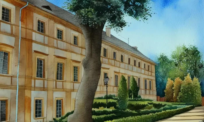 zámek Světec – akvarel