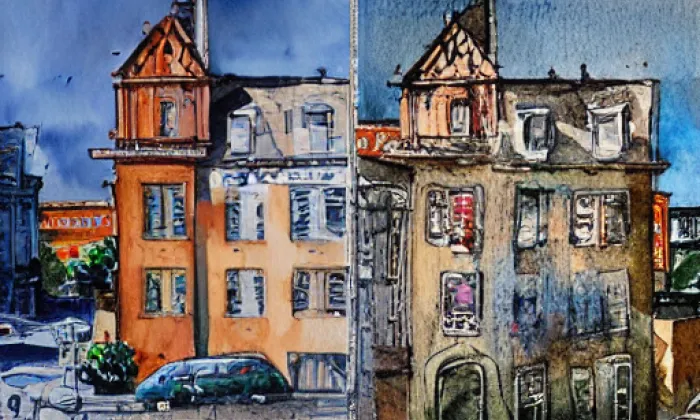 zámek Svojšice – akvarel