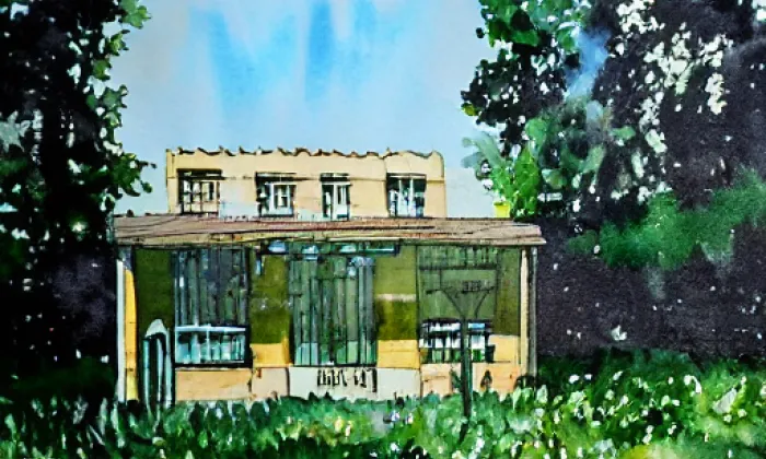 Zámek Trnávka – akvarel