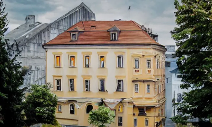 zámek Valeč – akvarel