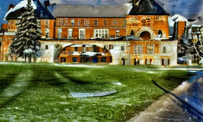 zámek Velké Opatovice – zima