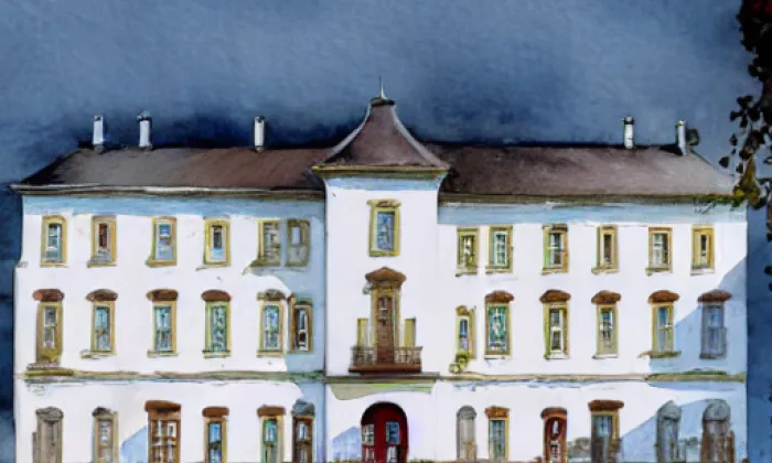 zámek Vizovice – akvarel