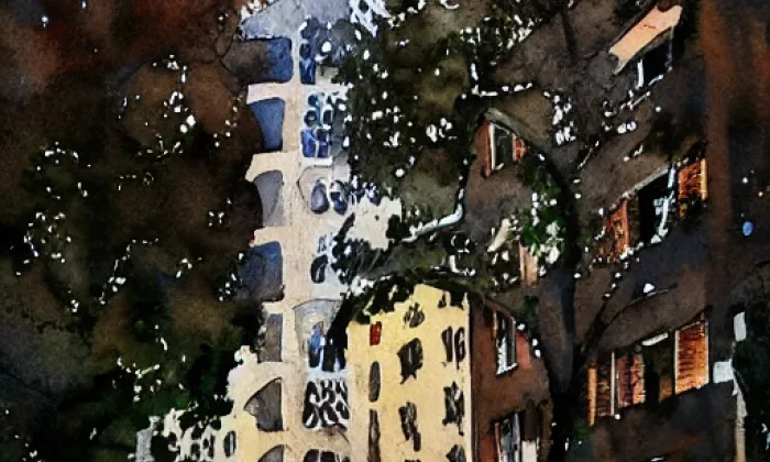 Zalužany – akvarel