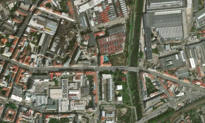 Zderadův sloup – letecký pohled