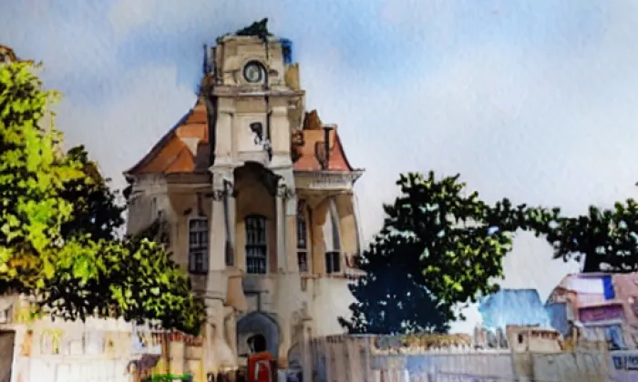 Zlatá Koruna – akvarel