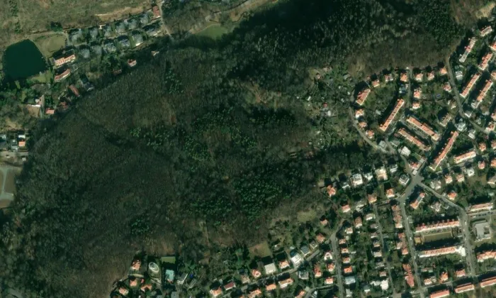 Zlatnice – letecký pohled