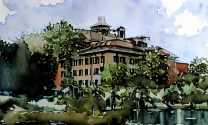 Zvíkov – akvarel