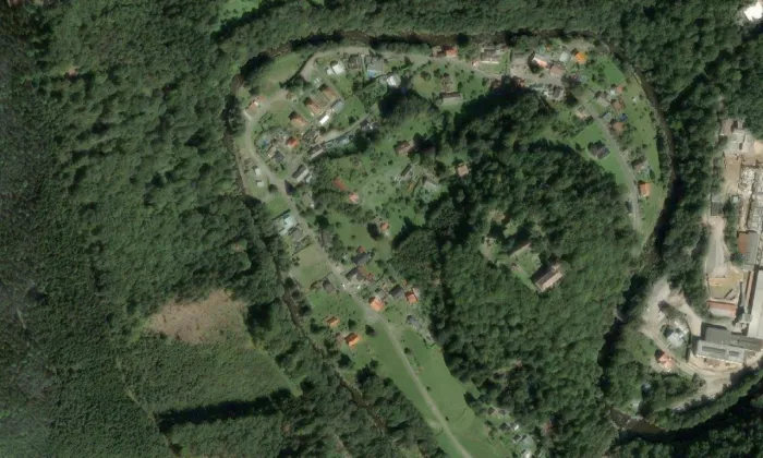 Zvonička (Litice nad Orlicí) – letecký pohled