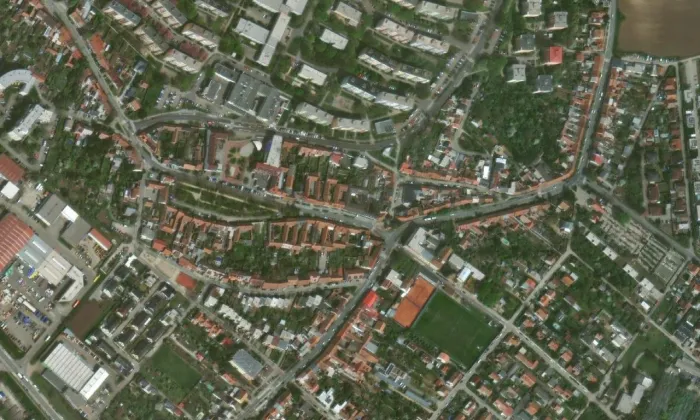 zvonice (Brno-Slatina) – letecký pohled