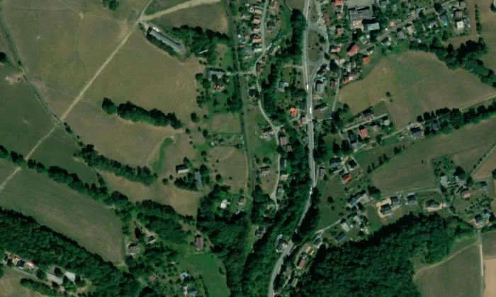 Zvonice (Hrabačov) – letecký pohled