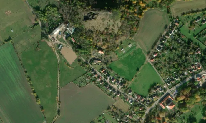 Zvonice (Sedličky) – letecký pohled