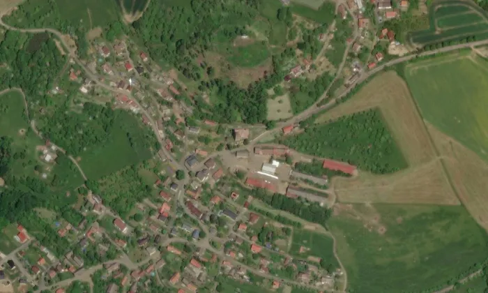 Zvonice (Vyskeř) – letecký pohled