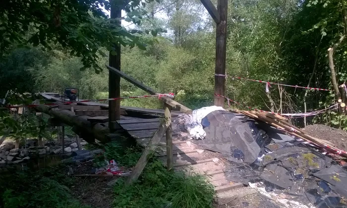 dřevěná lávka v Prudké