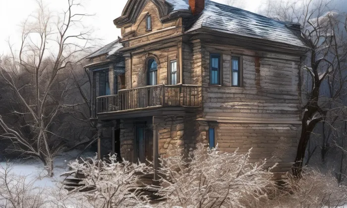 Železniční strážní domek čp. 51 – zima