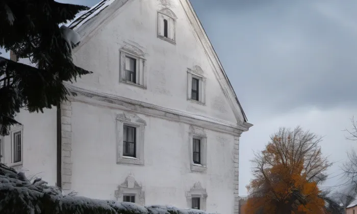 Bývalá fara (Guntramovice) – zima