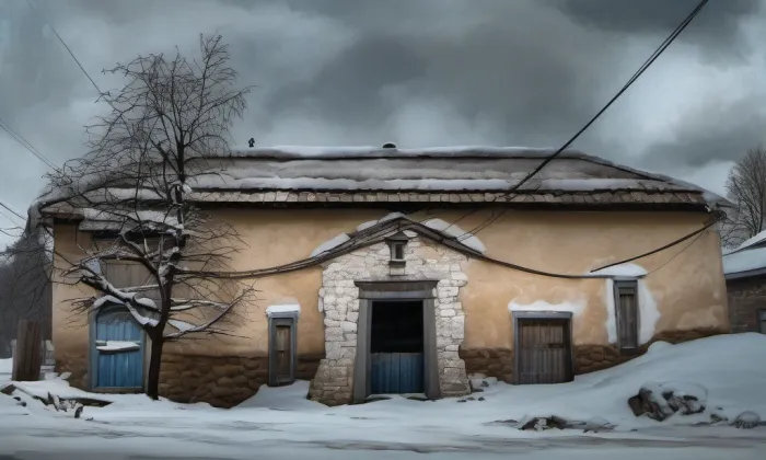 Boží muka (Jezdkovice) – zima