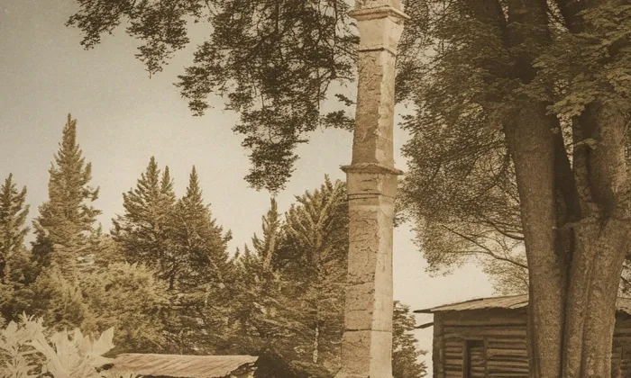 boží muka u hřbitova v Holohlavech – historická rekonstrukce