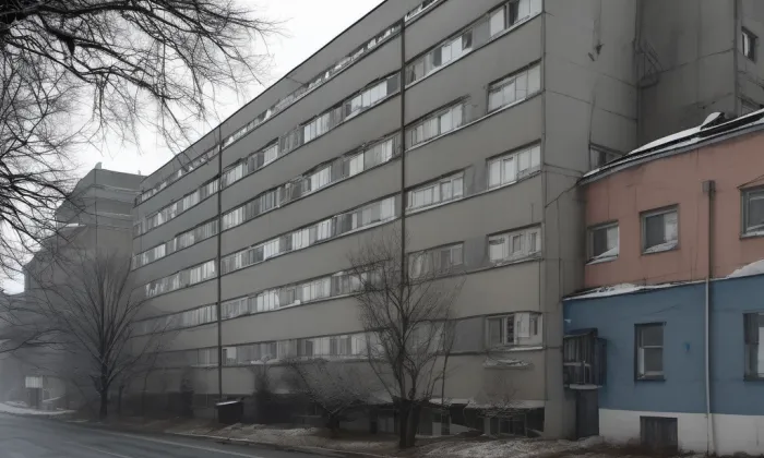 budova České správy sociálního zabezpečení – zima