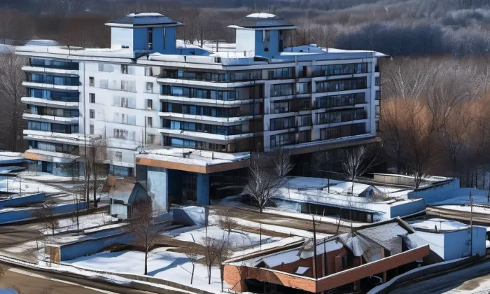 Budova CUBE – zima