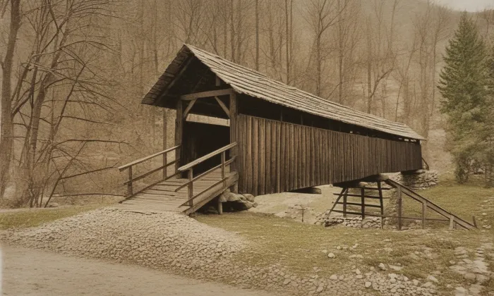 dřevěná lávka v Prudké – historická rekonstrukce