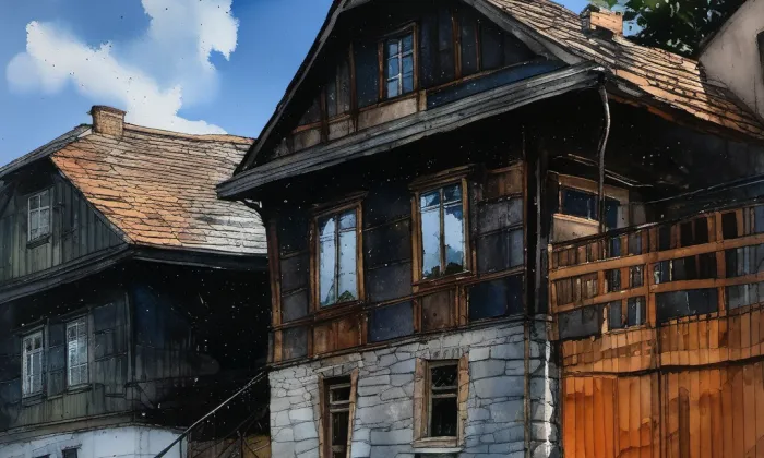 Dům čp. 196 – akvarel