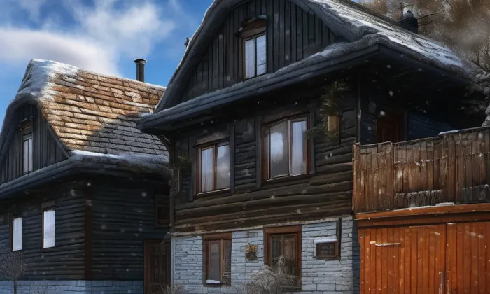 Dům čp. 196 – zima