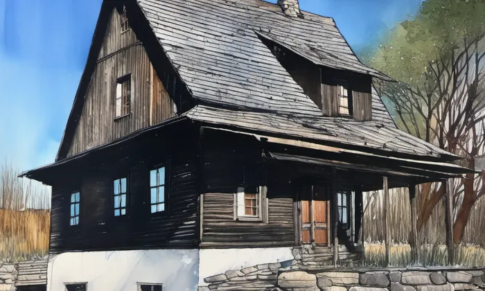 Dům čp. 264 – akvarel