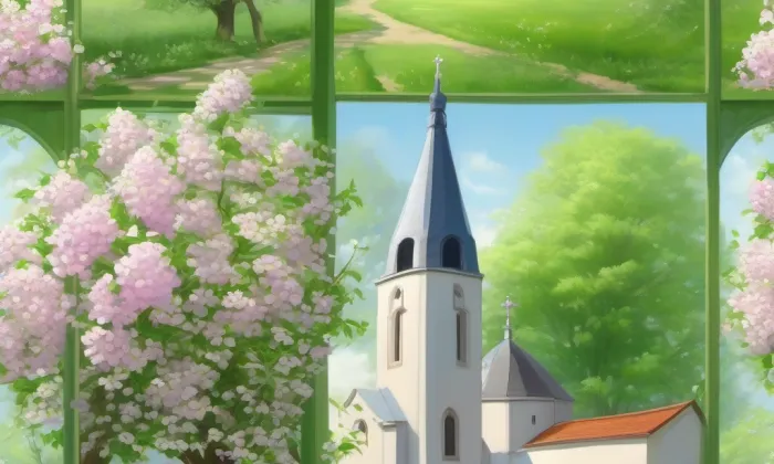 evangelický kostel ve Sněžném – spring