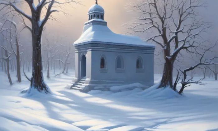 Hrobka Lobkowiczů v Netíně – winter