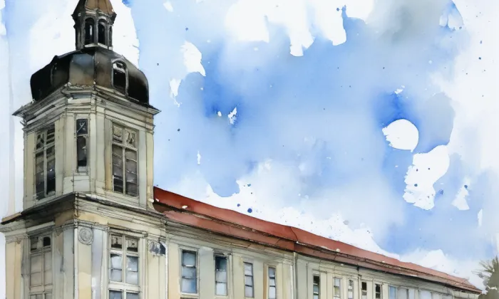 jezuitská kolej v Kutné Hoře – akvarel