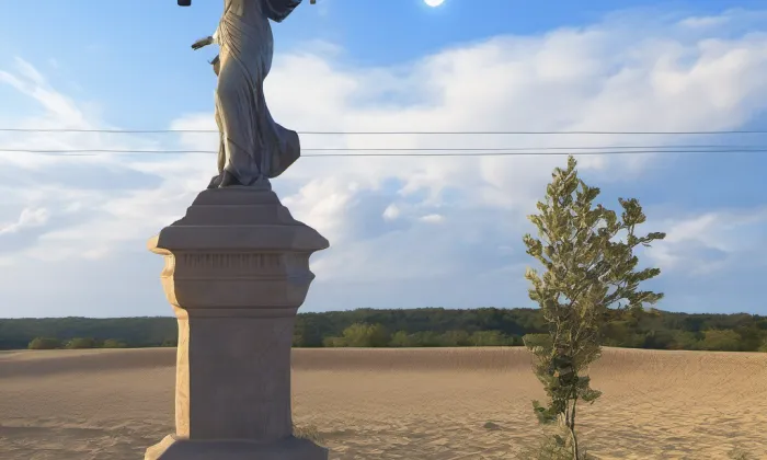 Kříž východně od Brzic – noc