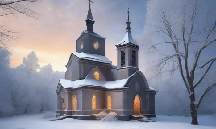 Kaple sv. Rostislava – zima