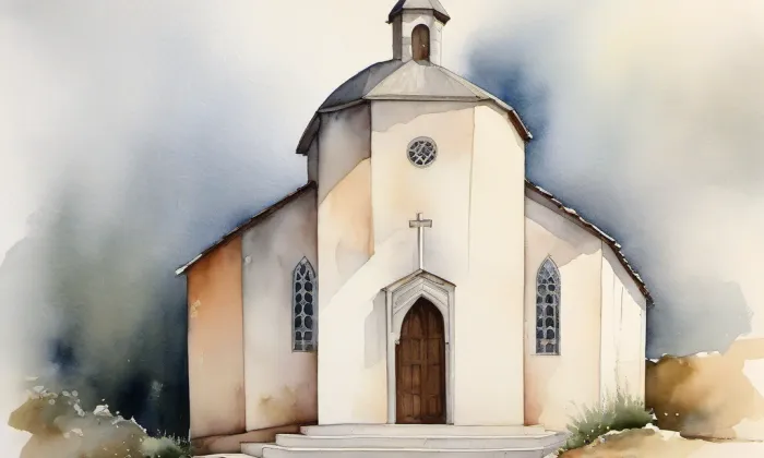 Kaple svatého Isidora – akvarel