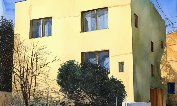 Kudelův rodinný dům – akvarel