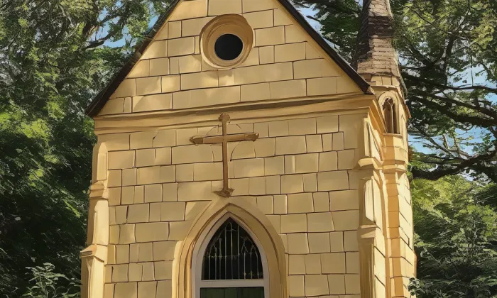 Lesní kaple s hrobkou Battagliů a Enisů – léto