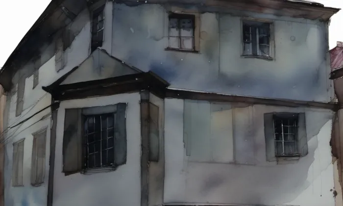Lubasův dům – akvarel