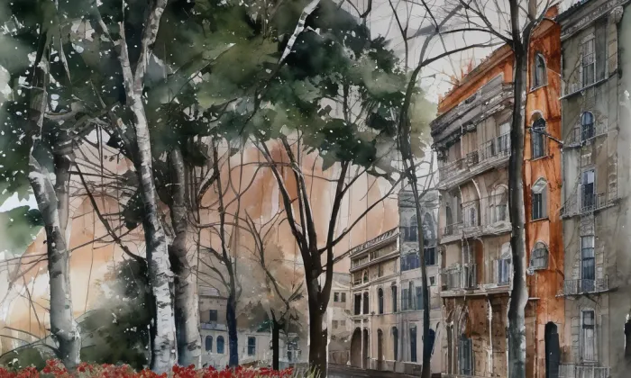 Městská památková zóna Dejvice, Bubeneč, horní Holešovice – akvarel